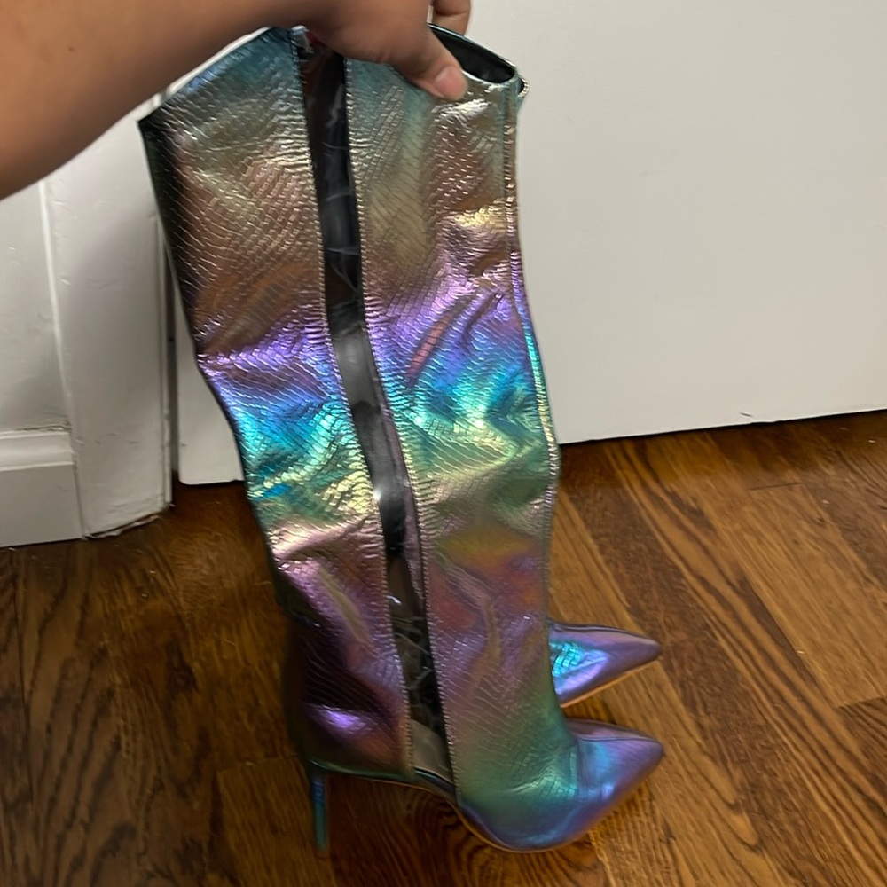 SCHUTZ Iridescent Heeled Boots